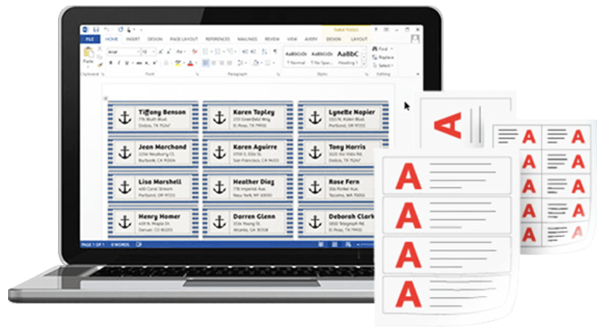 Free Avery® Template for Microsoft® Word, Shipping Label 5163 