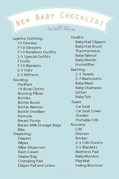Free Printable New Baby Checklist | Baby Essentials | New baby 
