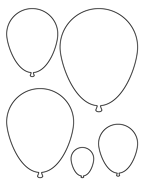 Printable Small Balloon Template