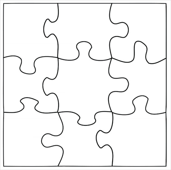 Puzzle Template 8 Pieces from acmeofskill.com