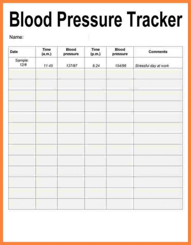 Blood Pressure Monitor Chart Printable Template Business PSD Excel Word PDF