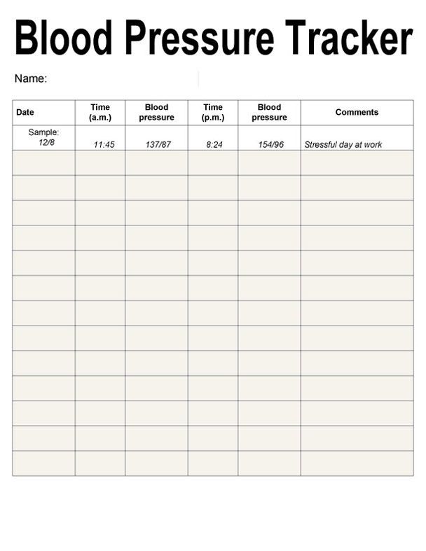 Blood Pressure Monitoring Chart Printable Template Business PSD Excel Word PDF