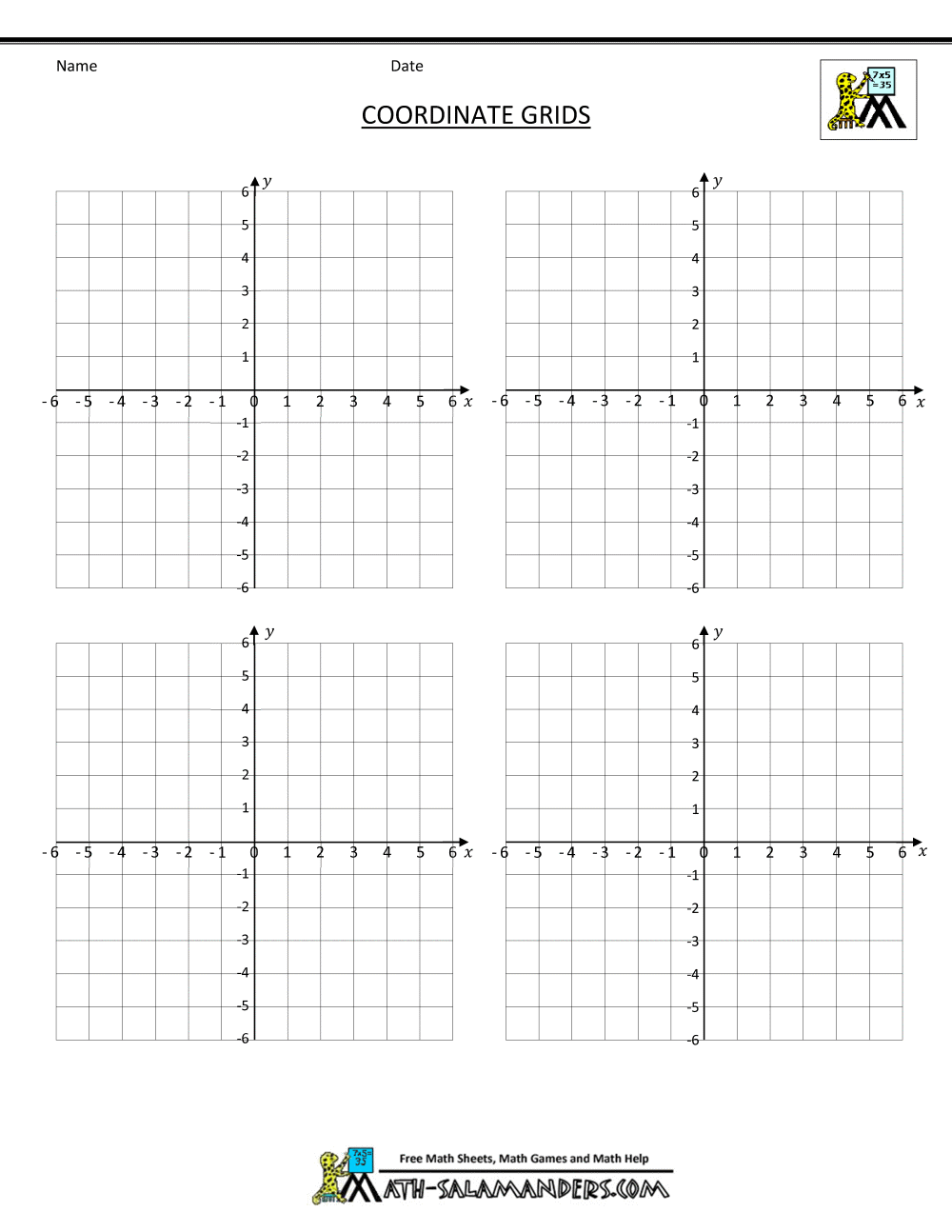 Coordinate Plane Graph Paper Printable Printable Templates