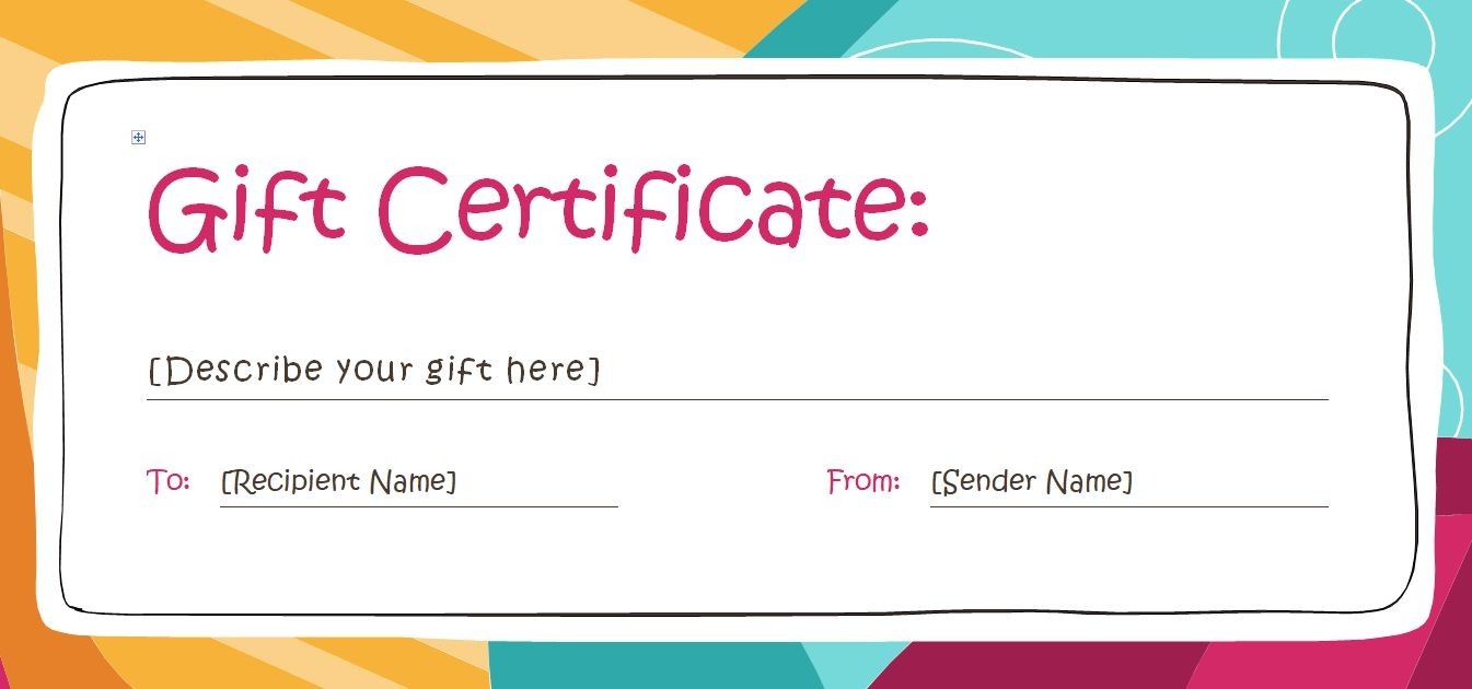 005 Printable Gift Certificate Template Ideas Free Templates You 