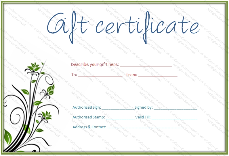 Free Clipart Gift Certificate Template Free Online Gift 