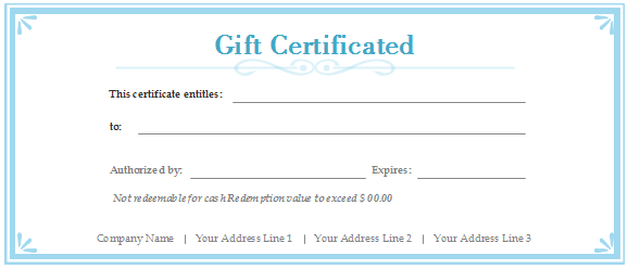 free customizable gift certificate template free gift certificate 