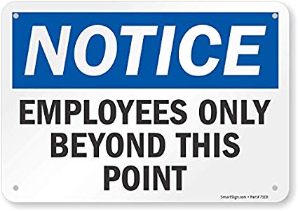 Free Employees Only Printable Sign Template | Free Printable Signs 