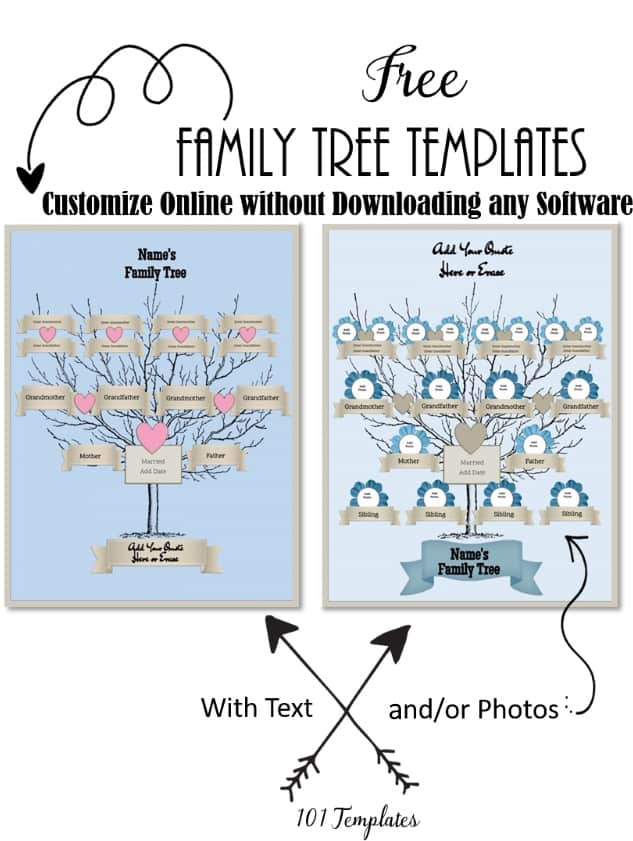 Family Tree Maker Online Free Printable Template Business PSD Excel