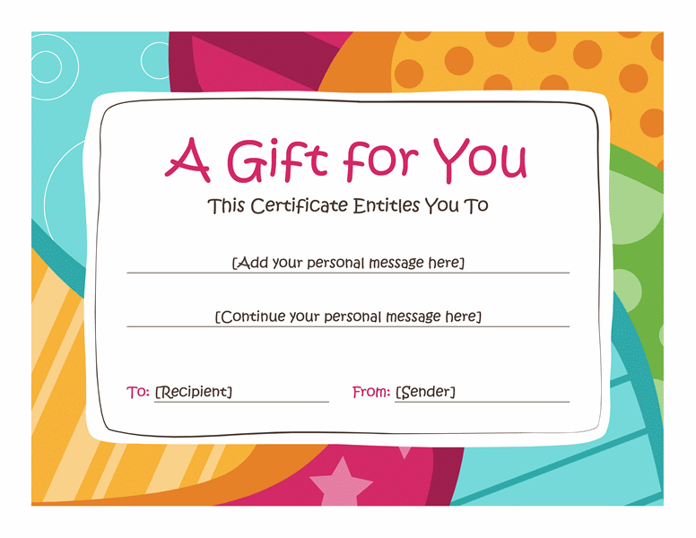 Birthday gift certificate template | Free Printables! | Gift 