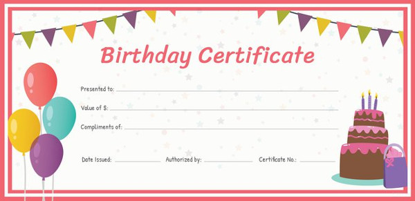 Birthday Gift Certificate Templates   16+ Free Word, PDF, PSD 