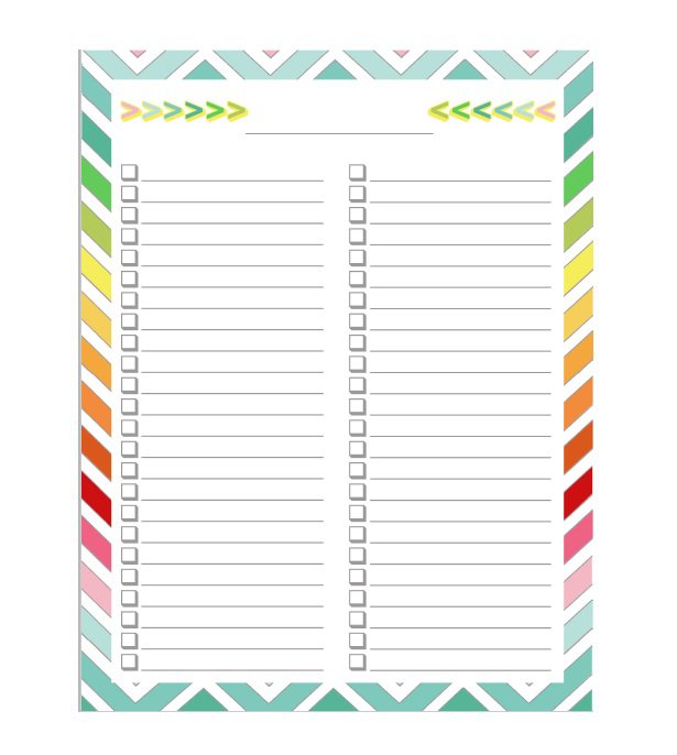 Free Printable Blank Checklist | Template Business PSD, Excel, Word, PDF