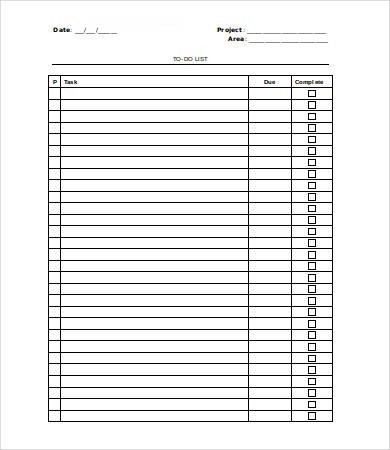 Free Printable Blank Checklist Template 6   reinadela selva