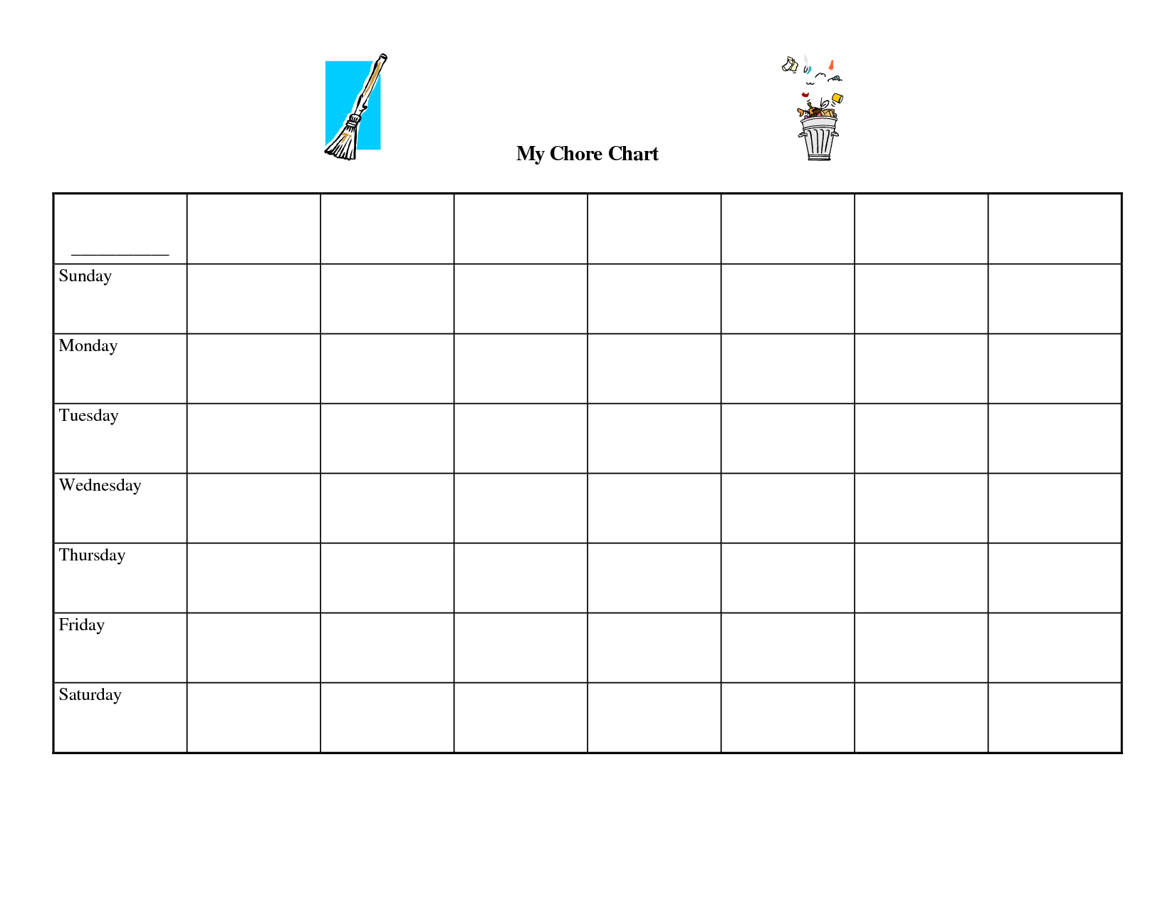 9 Images of Free Printable Blank Chart Templates | Printables 
