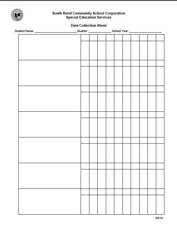 Free Printable Data Collection Sheets Template Business PSD, Excel
