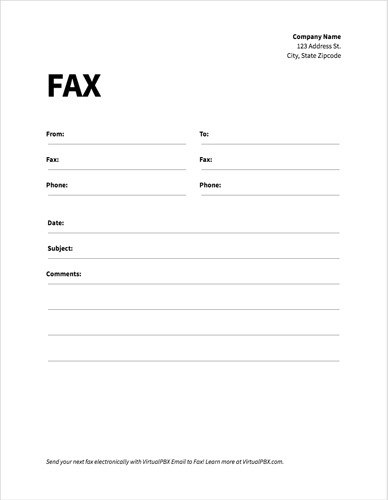 Free Fax Cover Sheet Template   Printable Fax Cover Sheet