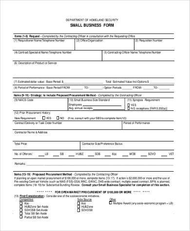 Sample Printable Business Forms   8+ Free Documents in PDF