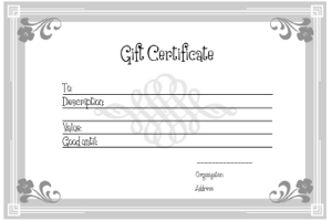 Gift Voucher Templates: free printable gift vouchers