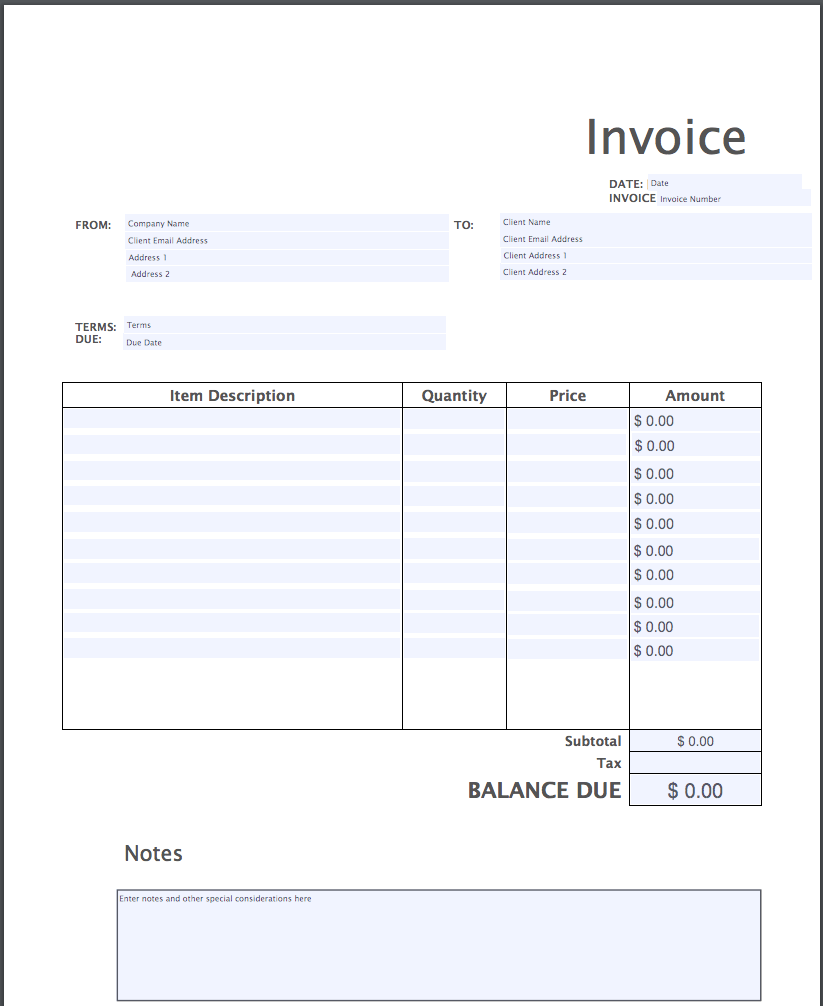 Free Printable Invoice Maker Template Business PSD, Excel, Word, PDF