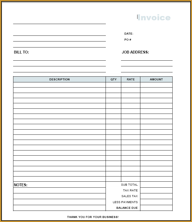 Printable Invoice Template Pdf | shop fresh