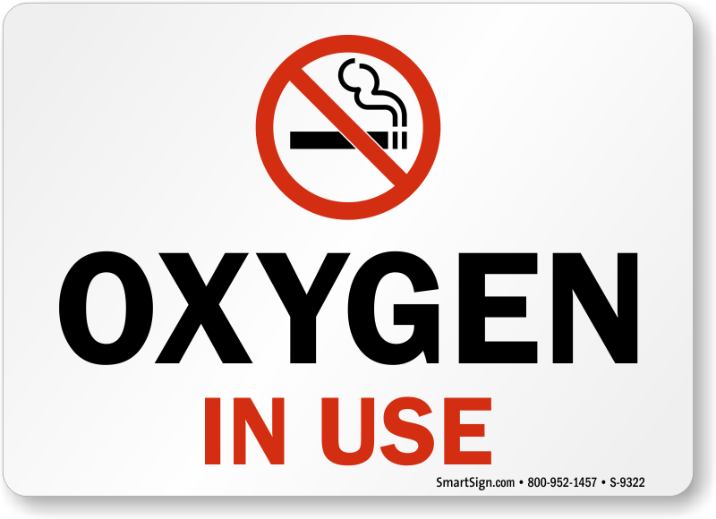 Free Printable Oxygen In Use Sign Template Business PSD, Excel, Word, PDF