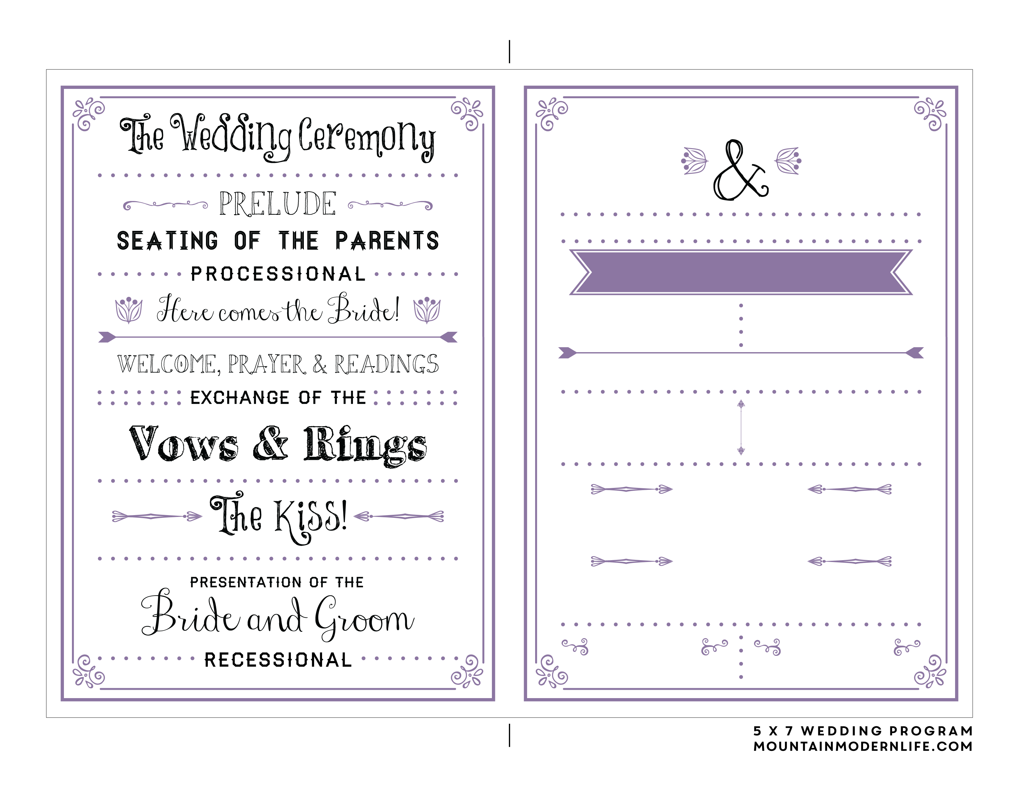 Greenery Inspired Seating Chart and Wedding Programs