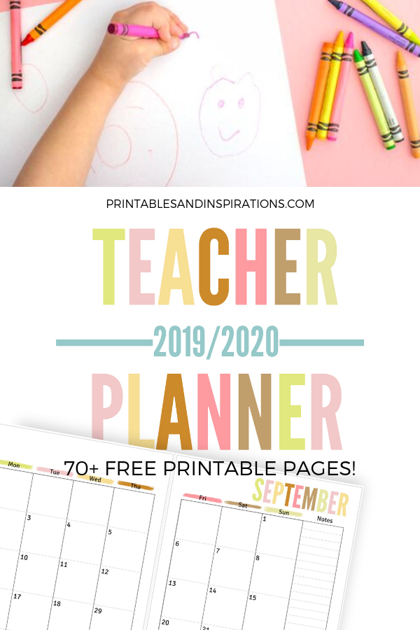 Free Teacher Planner Printable 2019   2020   Printables and 