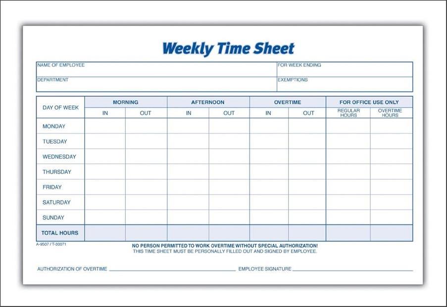 7+ Printable Time Card Templates   DOC, Excel, PDF | Free 