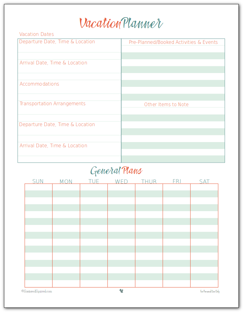 Vacation Cost Planner