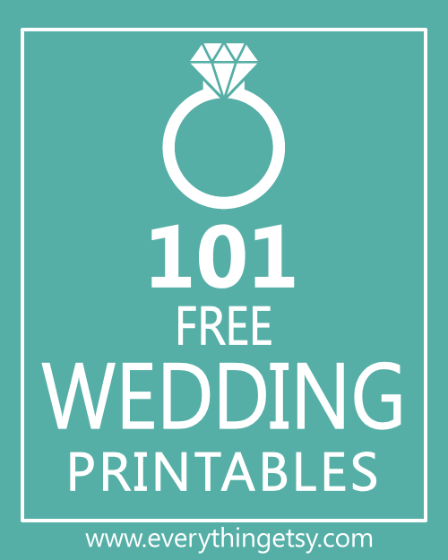 101 Wedding Printables free   EverythingEtsy.com