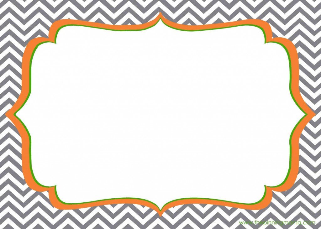 blank chevron invitation template