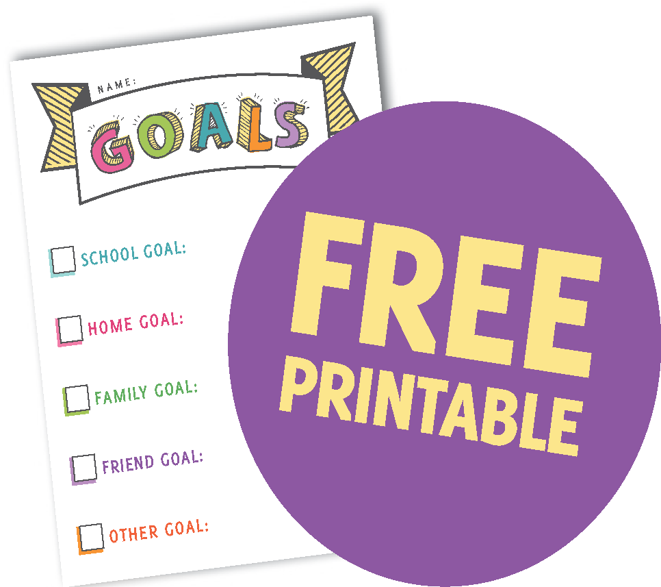 Free Printable Goals Chart 2017   Kid to Kid