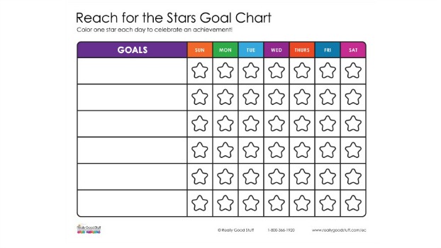 Reach for the Stars Goal Chart   Really Good Teachers™ Blog and 