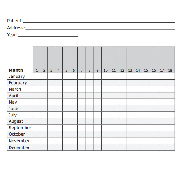 Menstrual Cycle Chart Printable Template Business PSD Excel Word PDF