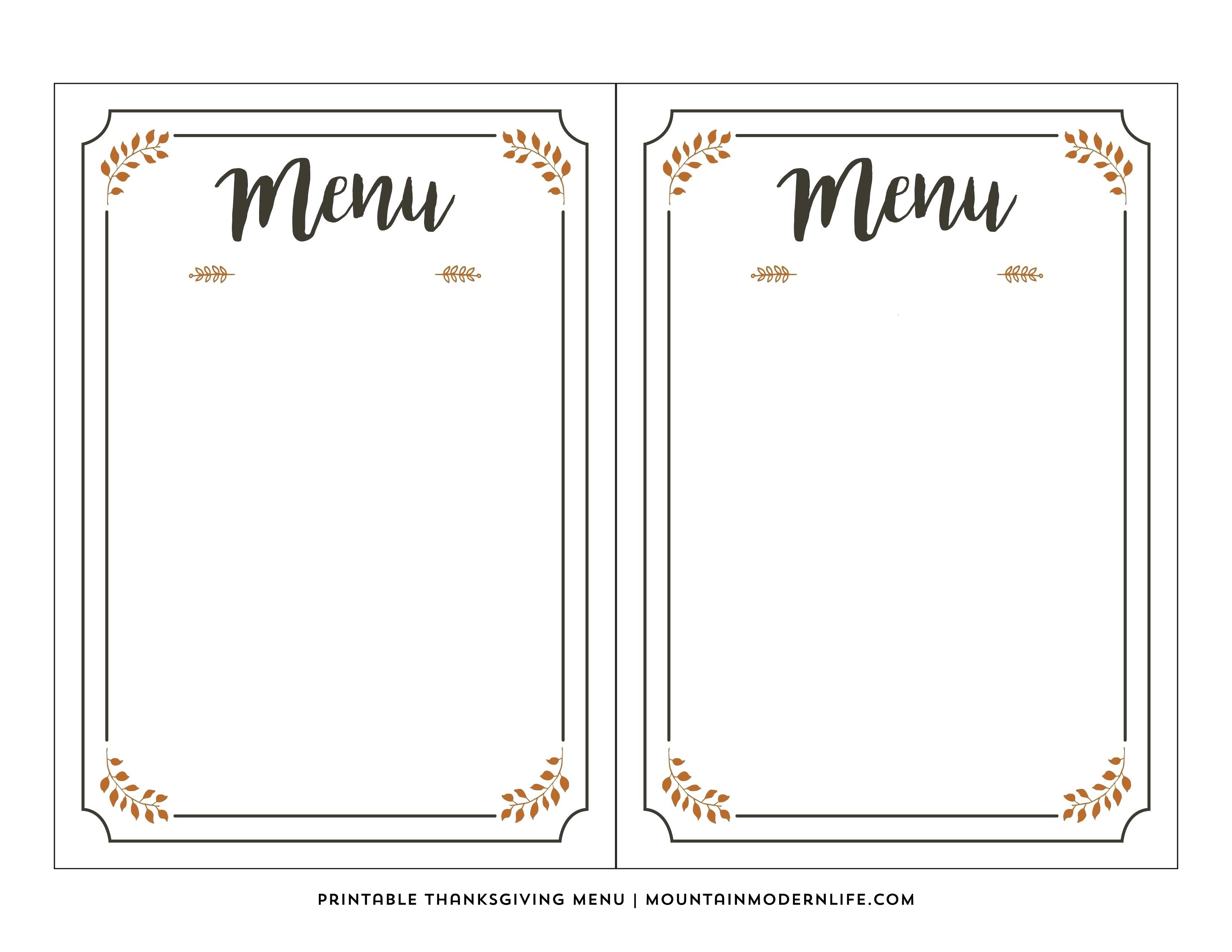003 Free Printable Menu Template Templates For Kids New Awesome 