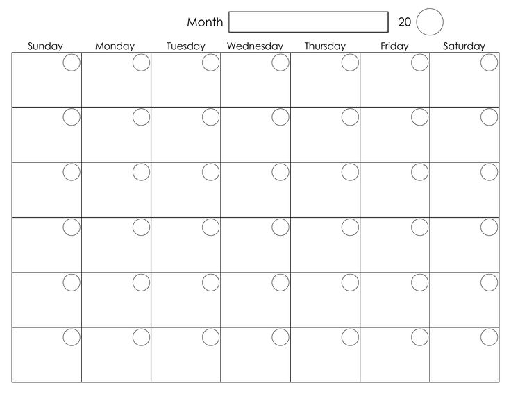 Printable Blank Monthly Calendar | Calendar Template Printable 