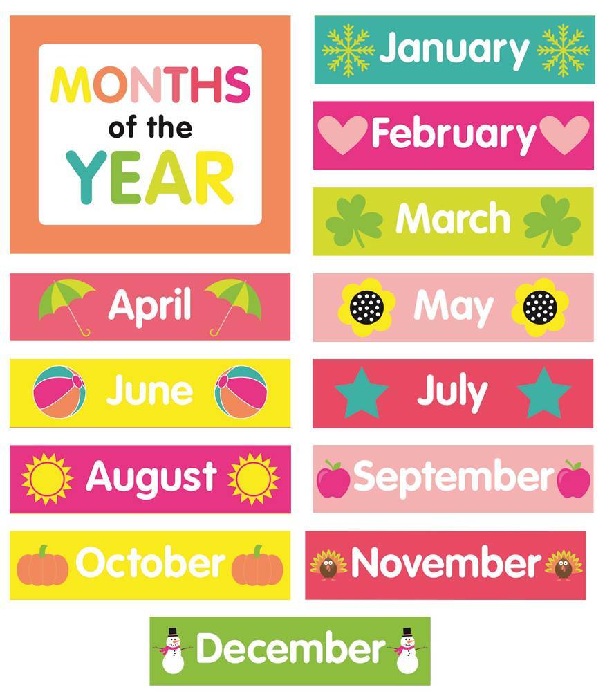 10 best printable calendar month labels cute free