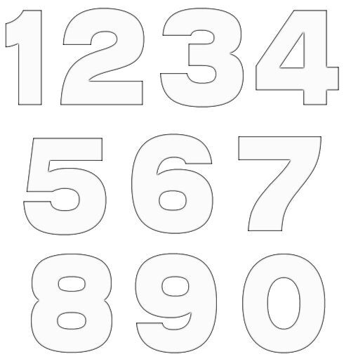 20 Free Various Number Template | DIY & Crafts : Free Pattern 