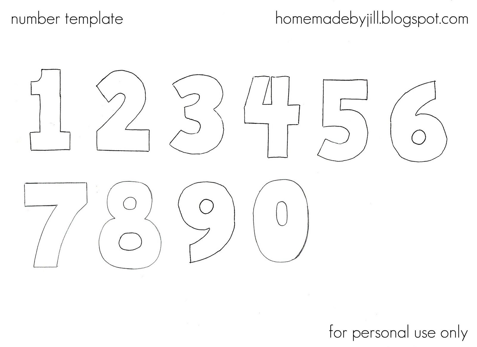 Printable Number Templates | hauck mansion