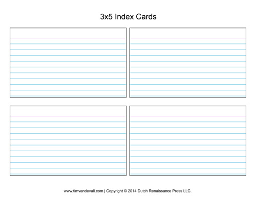 Printable Index Card Templates: 3x5 and 4x6 Blank PDFs 