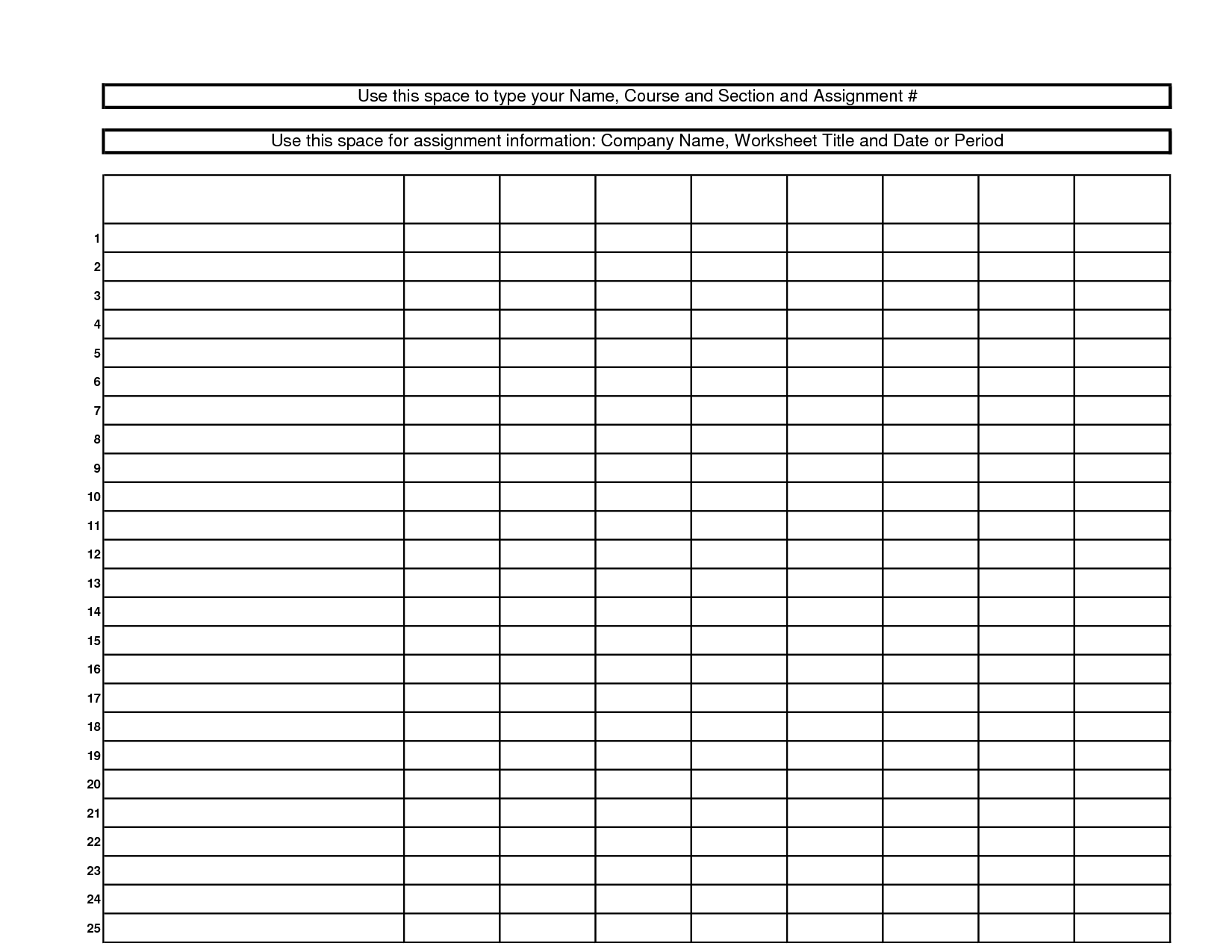 Free Printable Blank Charts | Free Printable Blank Chart 