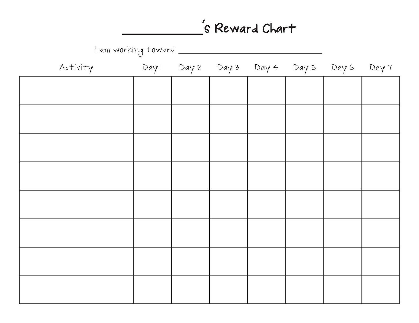 Printable Blank Chart Template Business PSD Excel Word PDF