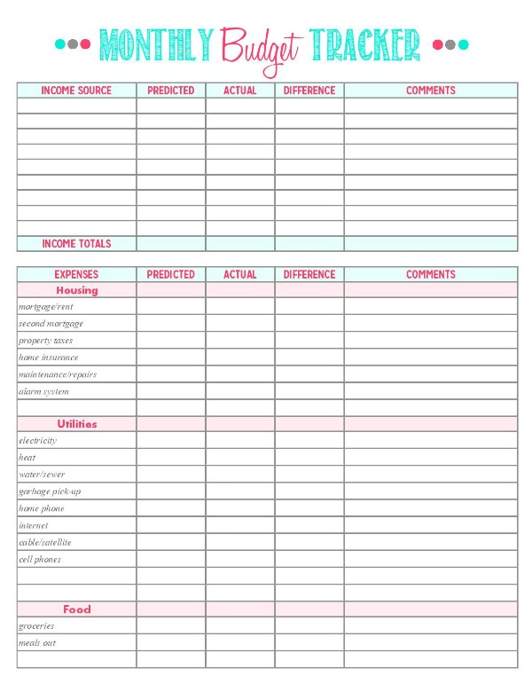 Family Binder Budgeting Printables   Clean and Scentsible