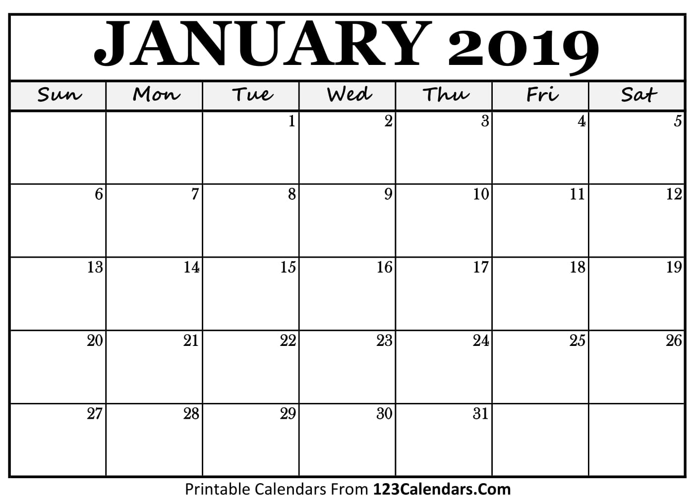 Free Printable Calendar | 123Calendars.com