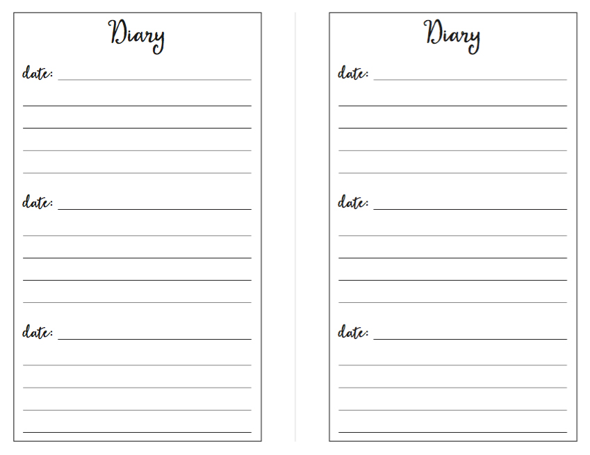 Printable Diary Template Business PSD, Excel, Word, PDF