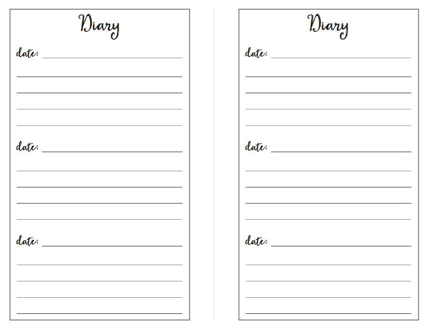 Printable Diary Template Business PSD Excel Word PDF