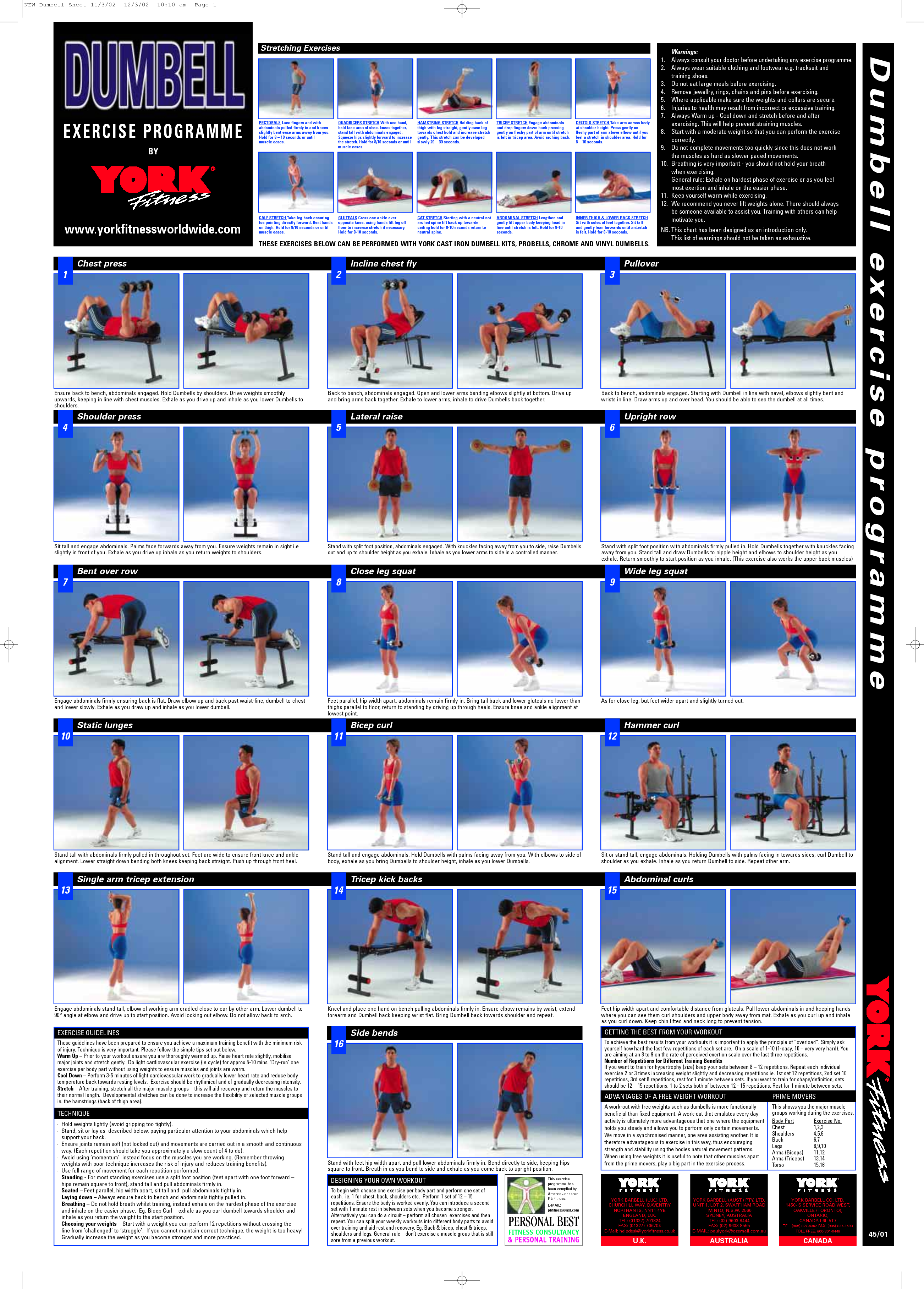 Printable Dumbbell Exercises Pdf | Template Business PSD, Excel, Word, PDF