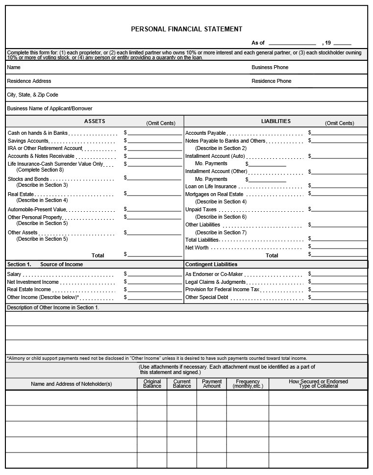40+ Personal Financial Statement Templates & Forms ᐅ Template Lab