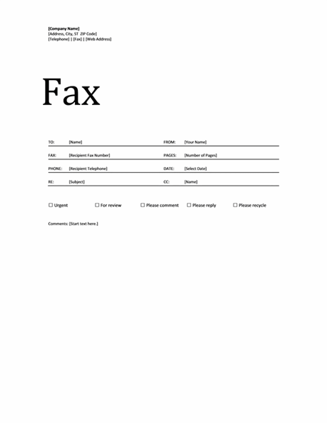 Standard Fax Cover Sheet Templates | Free Fax Cover Sheet Template 