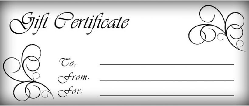 Printable Gift Certificates Template | room surf.com