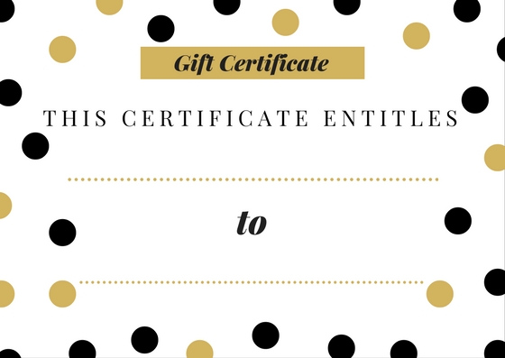 Free Printable Gift Certificate | room surf.com